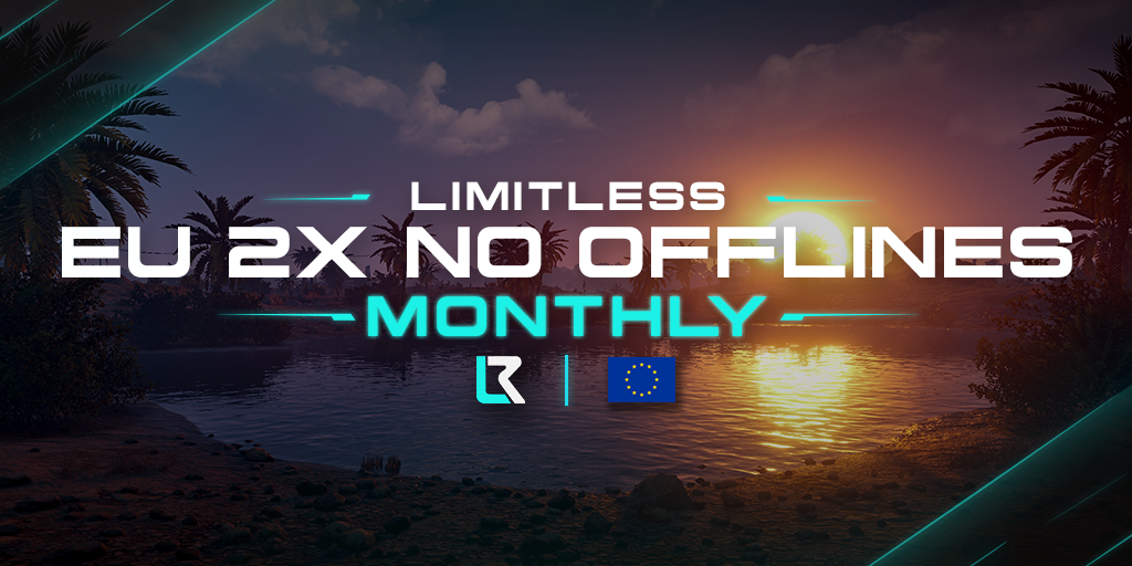 Баннер сервера EU Limitless 2x Monthly No Offlines|No BP Wipes|Noob Friendly