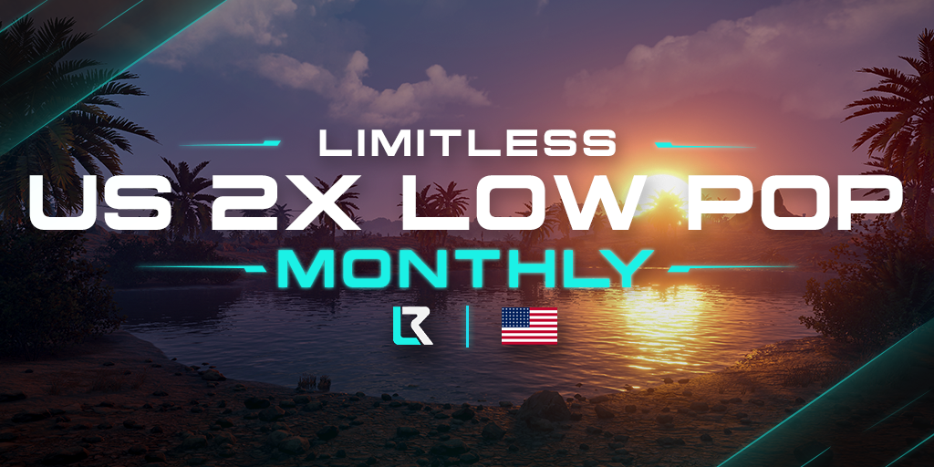 Баннер сервера US Limitless 2x Monthly Low Pop|No BP Wipes| Noob Friendly | x2